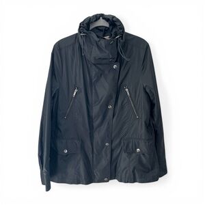 Burberry Black Hooded Utility Jacket with packable Hood